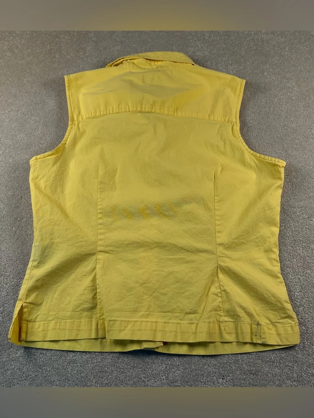 Polo Jeans Co Ralph Lauren Shirt Yellow Button Up Women's Large Vintage